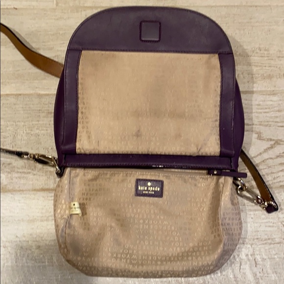 Kate Spade Purple Leather Saddlebag Shoulder Bag - Picture 14 of 14